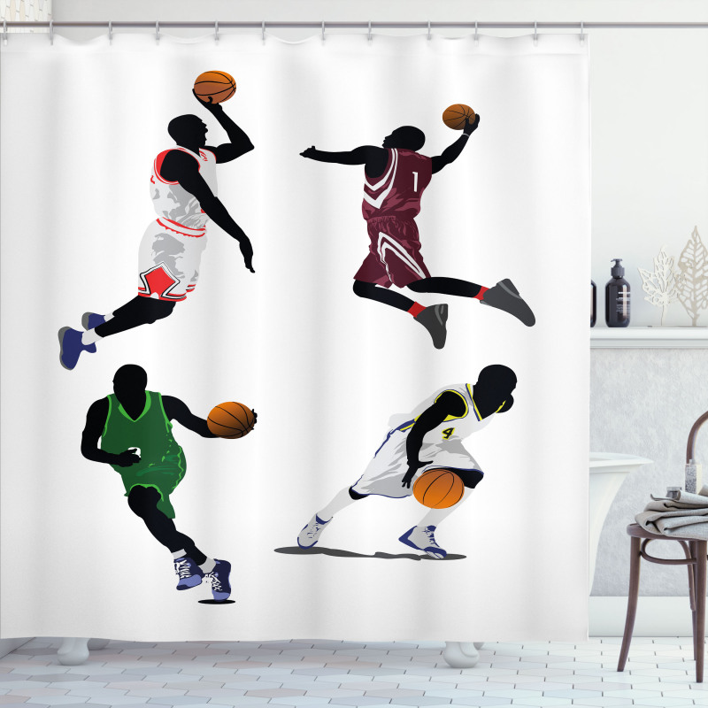 Basketball Players Sport Shower Curtain