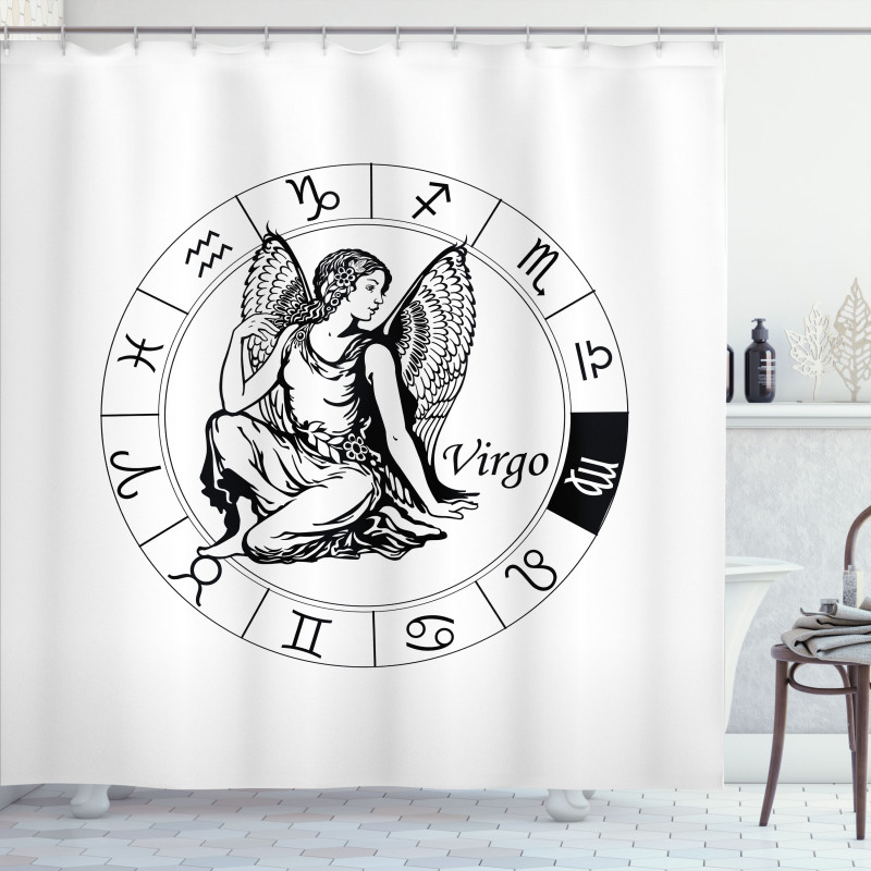 Zodiac Horoscope Elements Shower Curtain