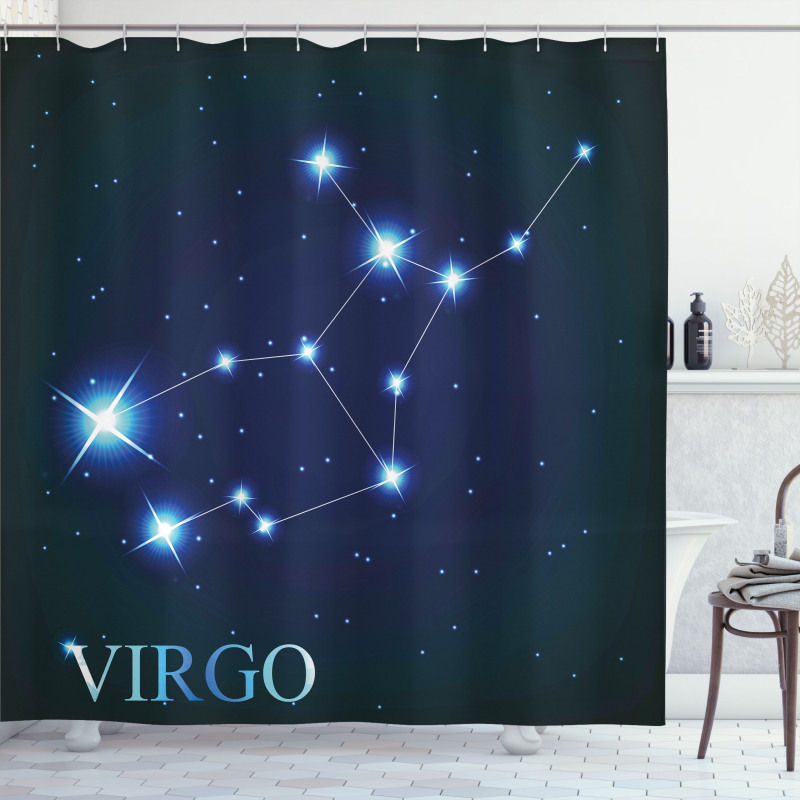 Constellation Stars Space Shower Curtain