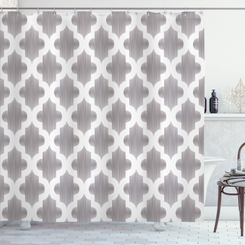 Geometric Damask Shower Curtain