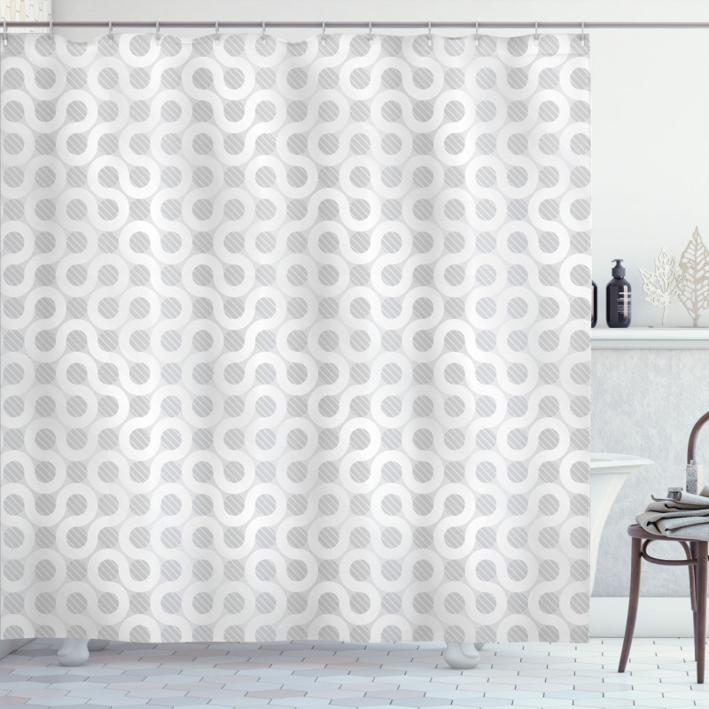 Round Oval Pattern Shower Curtain