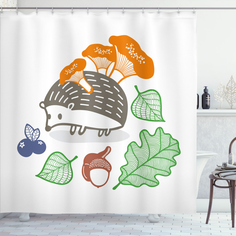 Colorful Animal Food Shower Curtain