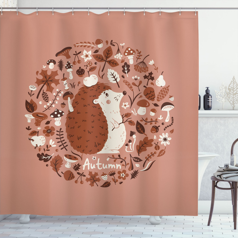 Autumn Elements Pine Shower Curtain