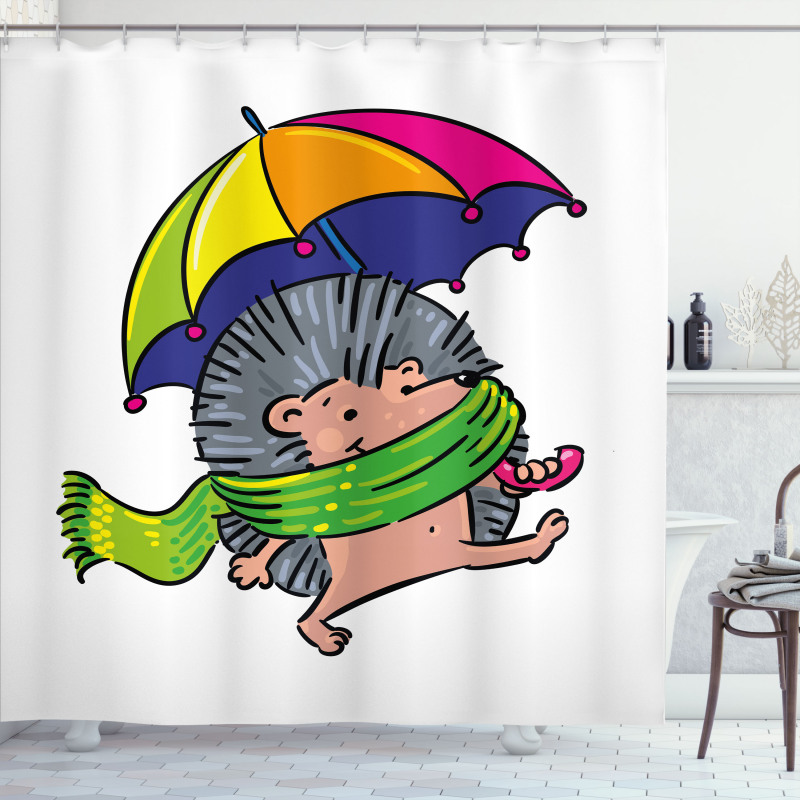 Smiling Animal Spikes Shower Curtain