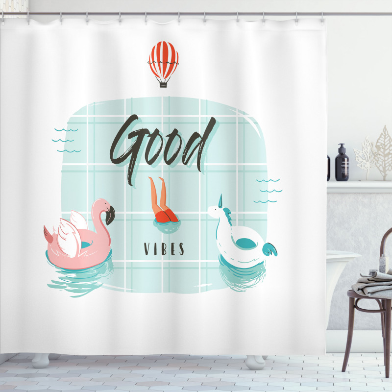 Summertime Fun Joy Shower Curtain