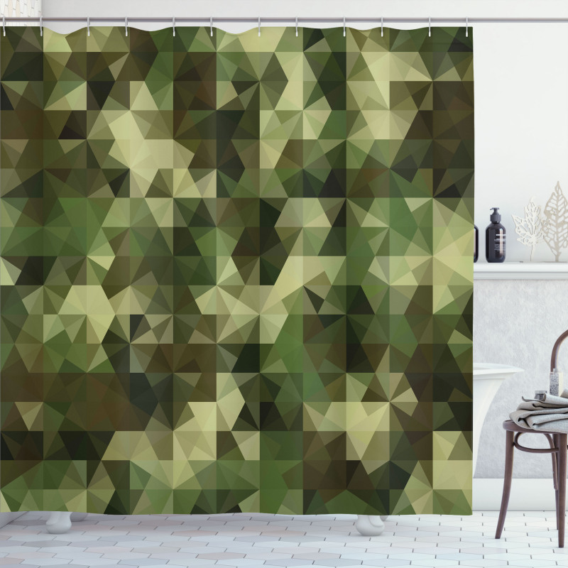 Abstract Camo Pattern Shower Curtain