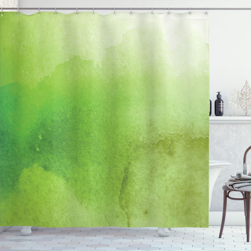 Grunge Watercolor Blurred Shower Curtain