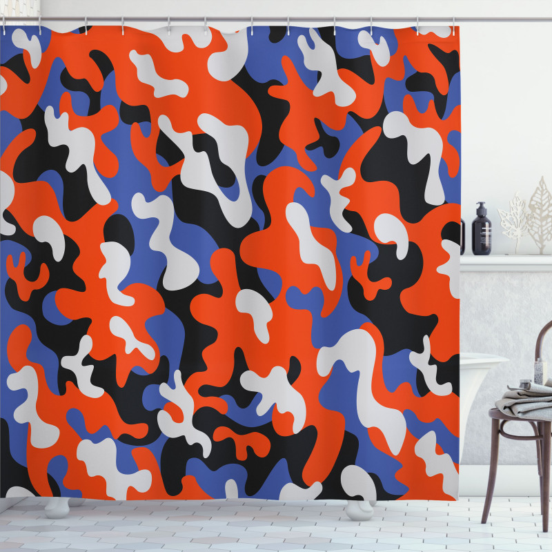 Abstract Paint Splashes Shower Curtain