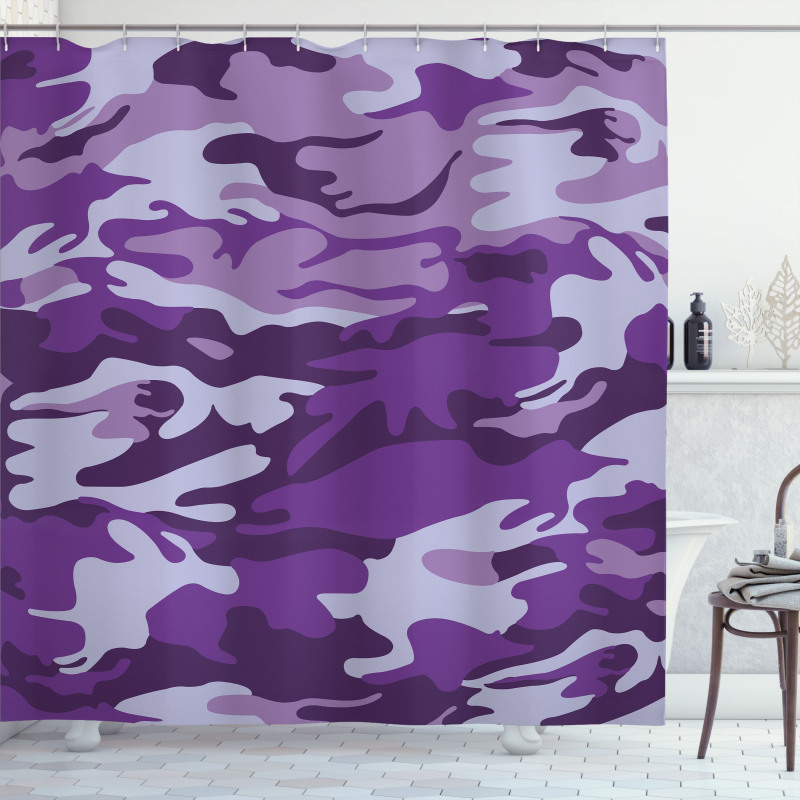 Purple Toned Waves Shower Curtain
