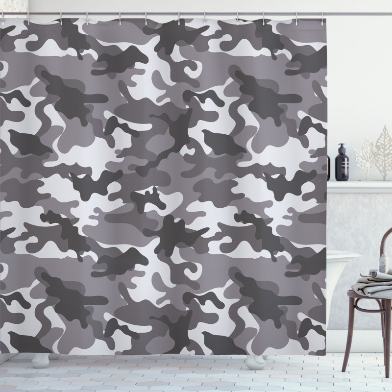 Grey Color Shades Shower Curtain