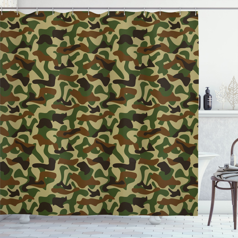 Hunter in Forest Shower Curtain