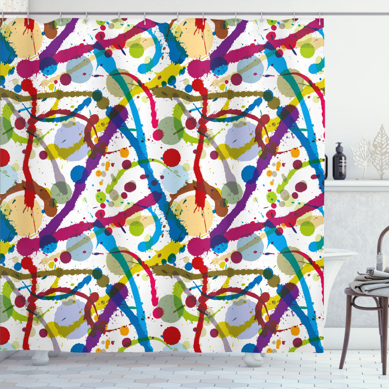 Colorful Splash Shower Curtain