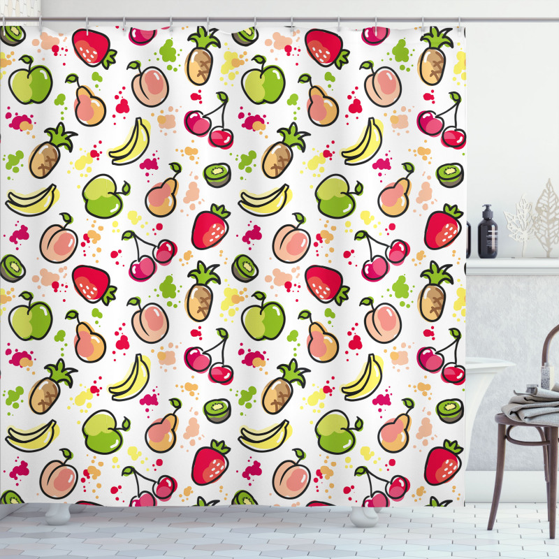 Watercolor Pear Shower Curtain
