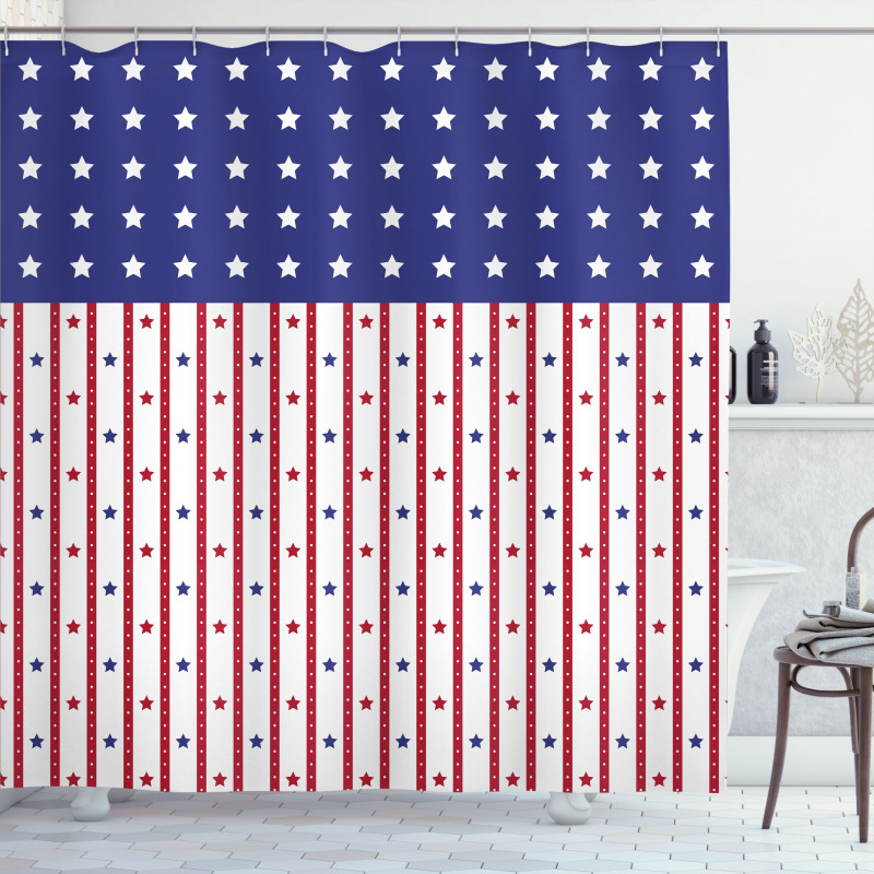 Stars and Stripes Flag Shower Curtain