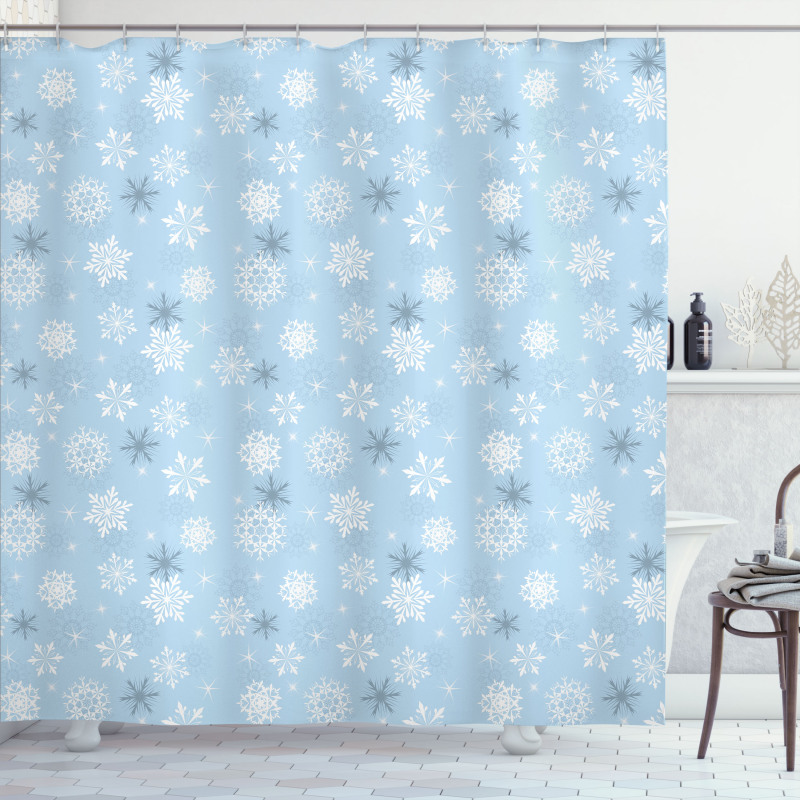 Cold Weather New Year Shower Curtain