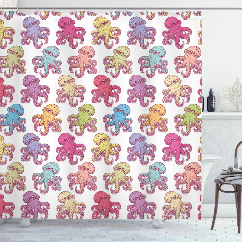 Hand Drawn Tentacles Shower Curtain