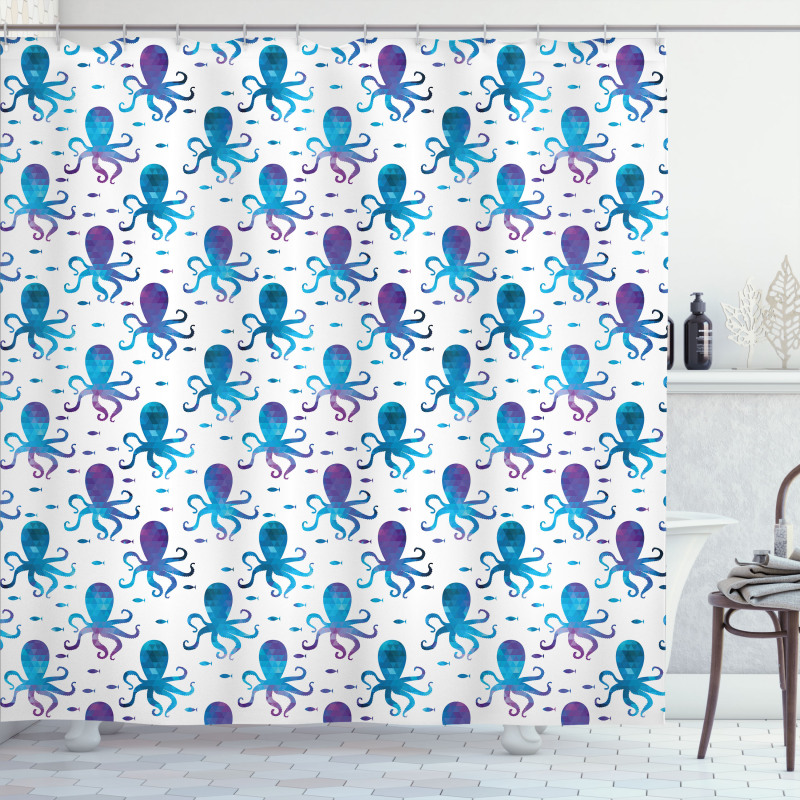 Polygonal Animal Design Shower Curtain