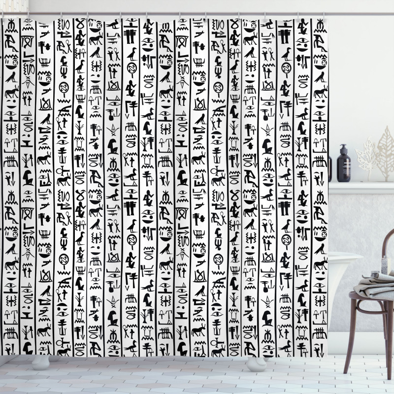 Hieroglyphics Language Shower Curtain