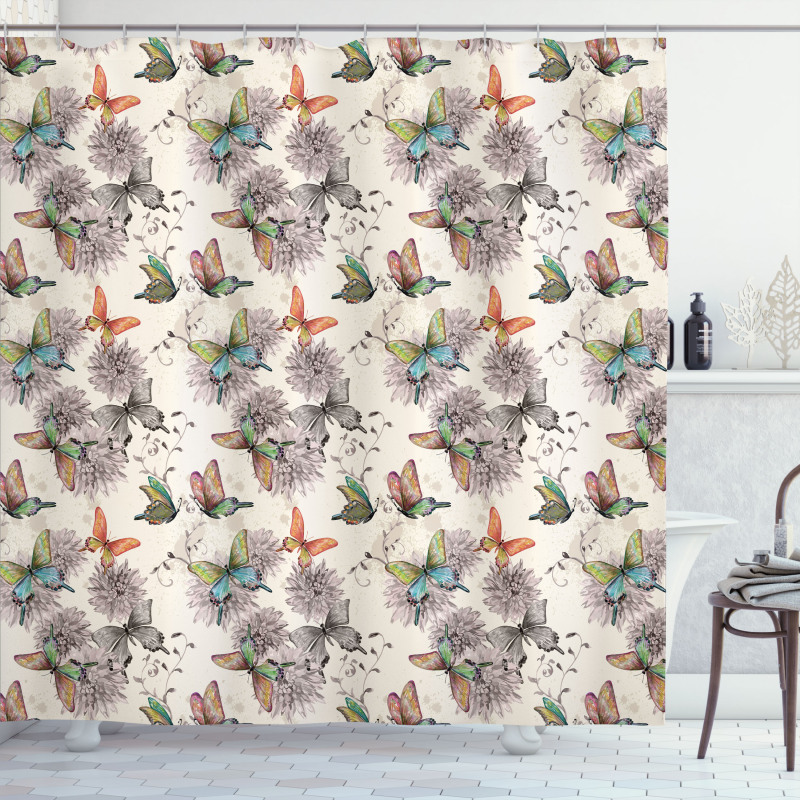 Soft Colored Animals Shower Curtain