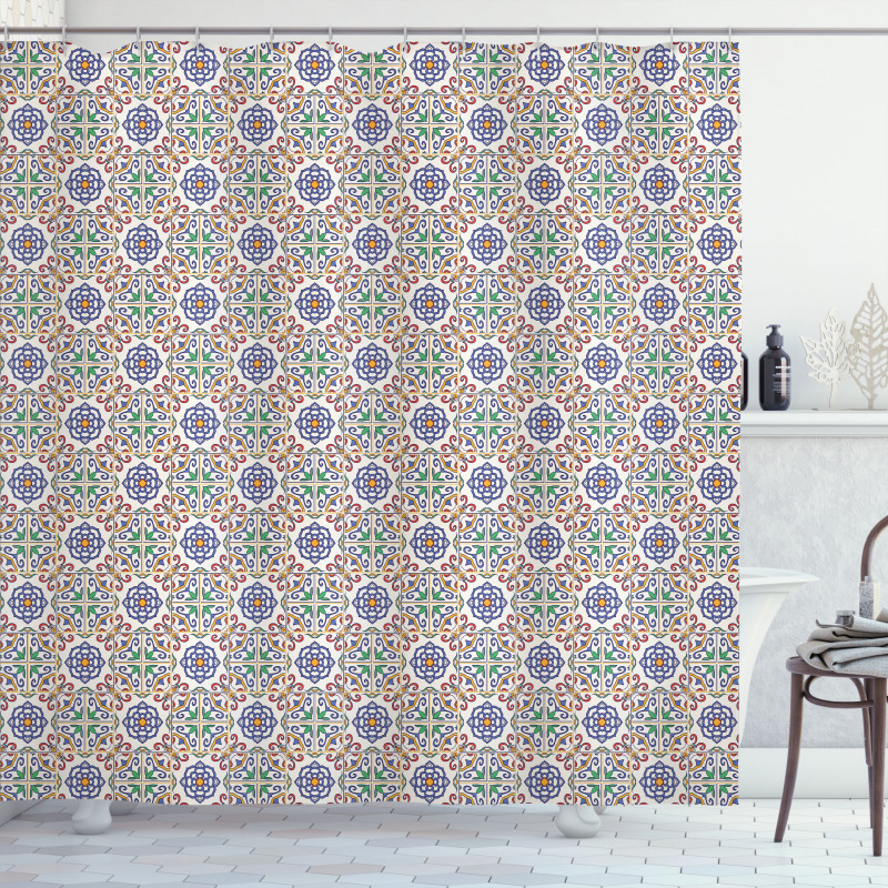 Portuguese Plant Design Shower Curtain