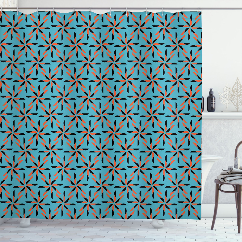 Flower Patterned Shower Curtain
