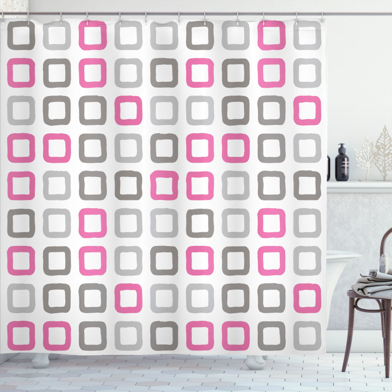 Square Frames Image Shower Curtain