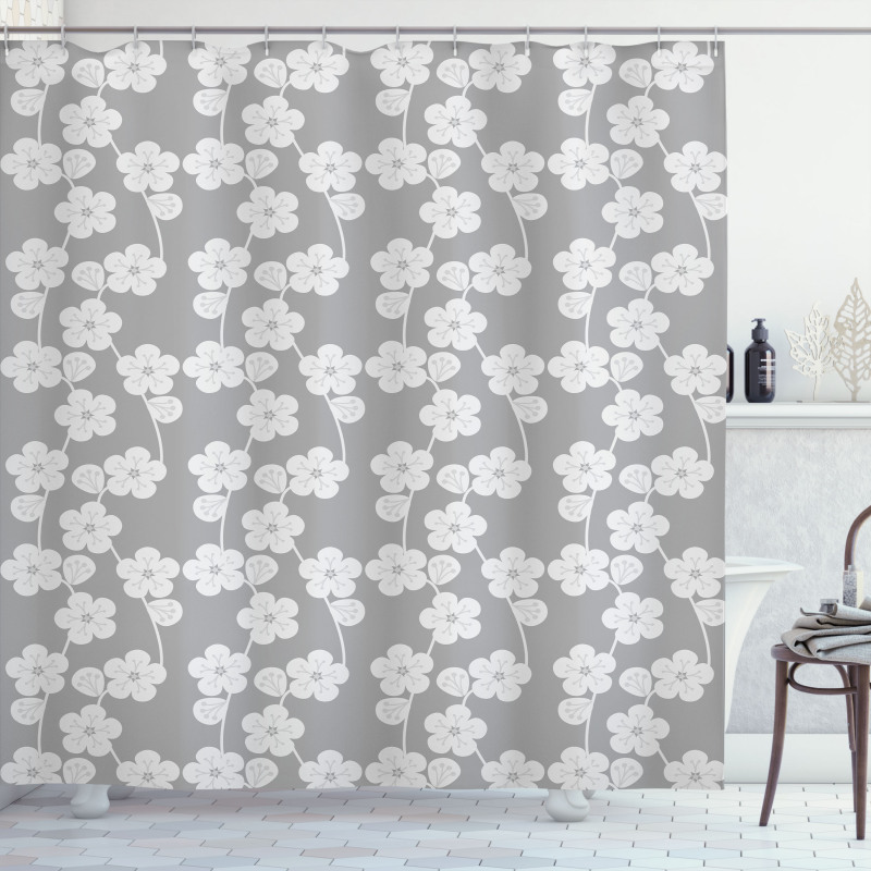 Flower Buds Vintage Shower Curtain