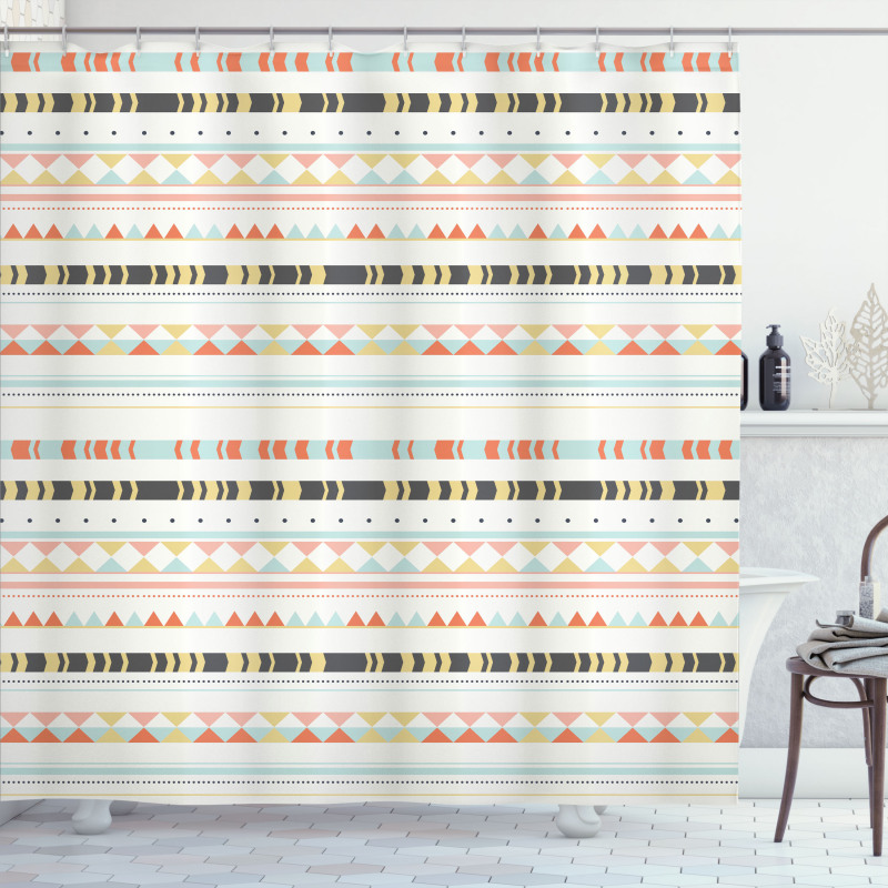 Soft Tribal Arrows Shower Curtain