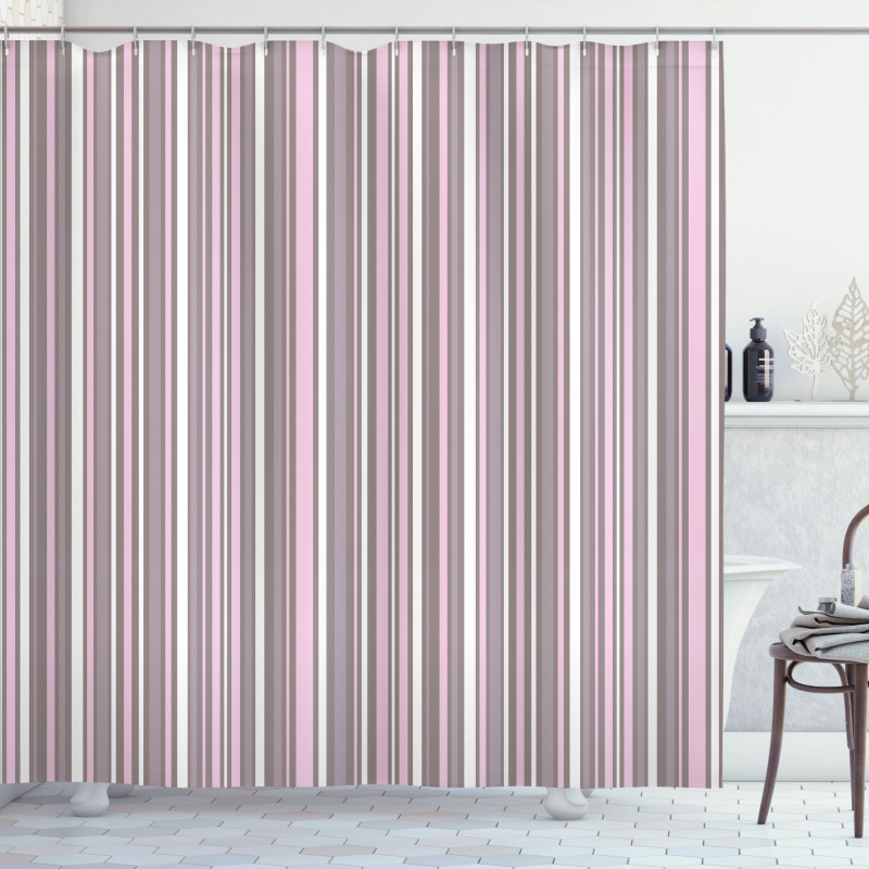 Vertical Line Art Shower Curtain