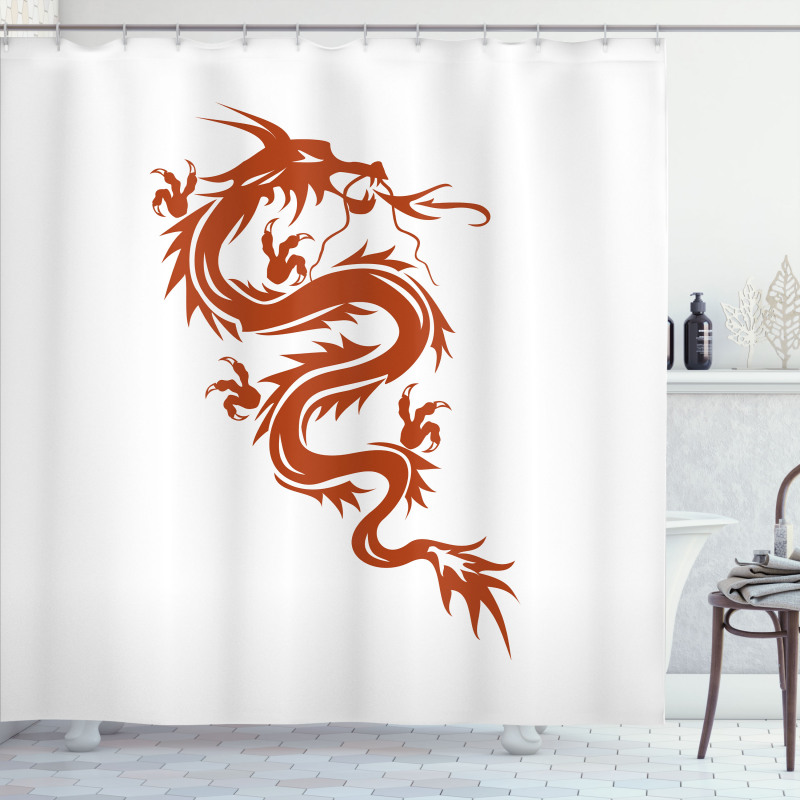 Fantasy Fiery Character Art Shower Curtain