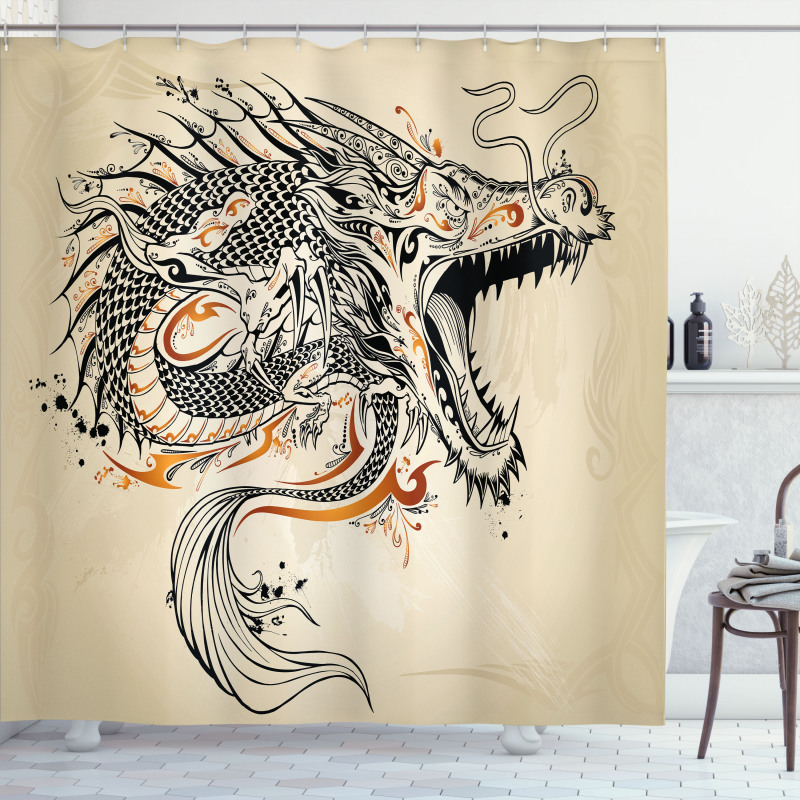 Doodle Creature Shower Curtain