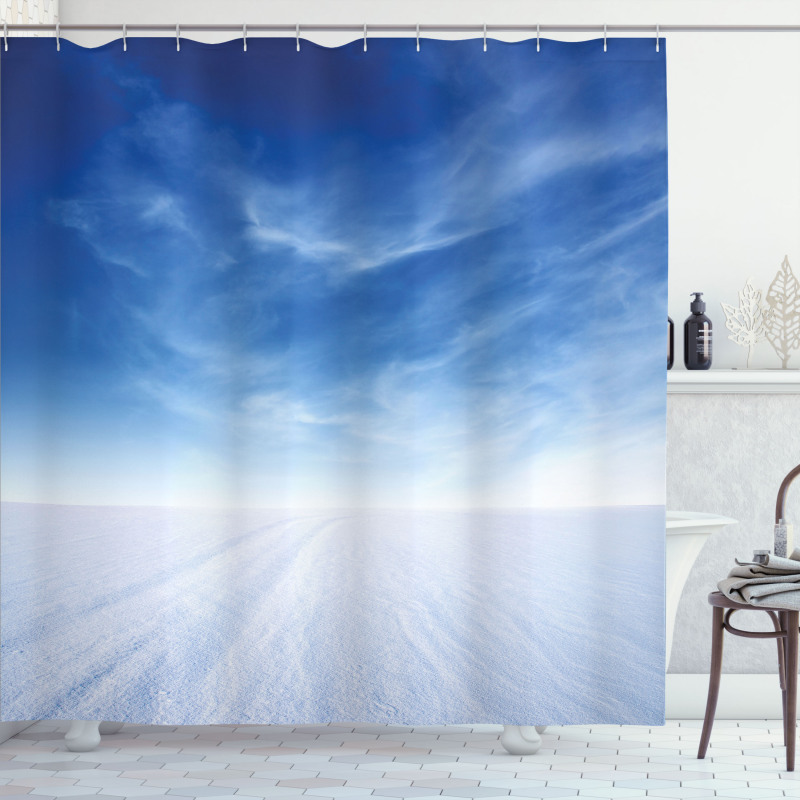 Snowy Mountain Photography Shower Curtain