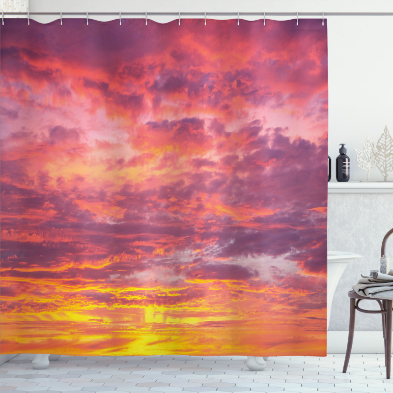 Sunset Clouded Weather Shower Curtain