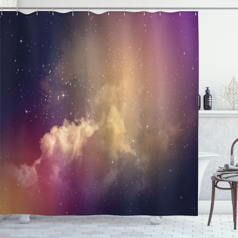 Night Clouds Stars Image Shower Curtain