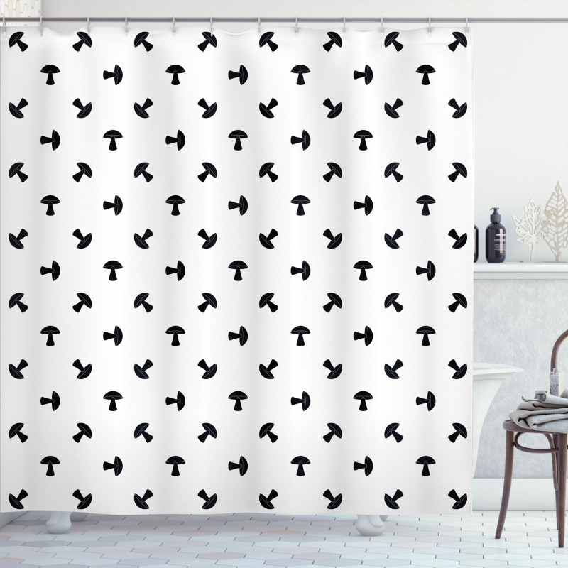 Black Fungus Shower Curtain