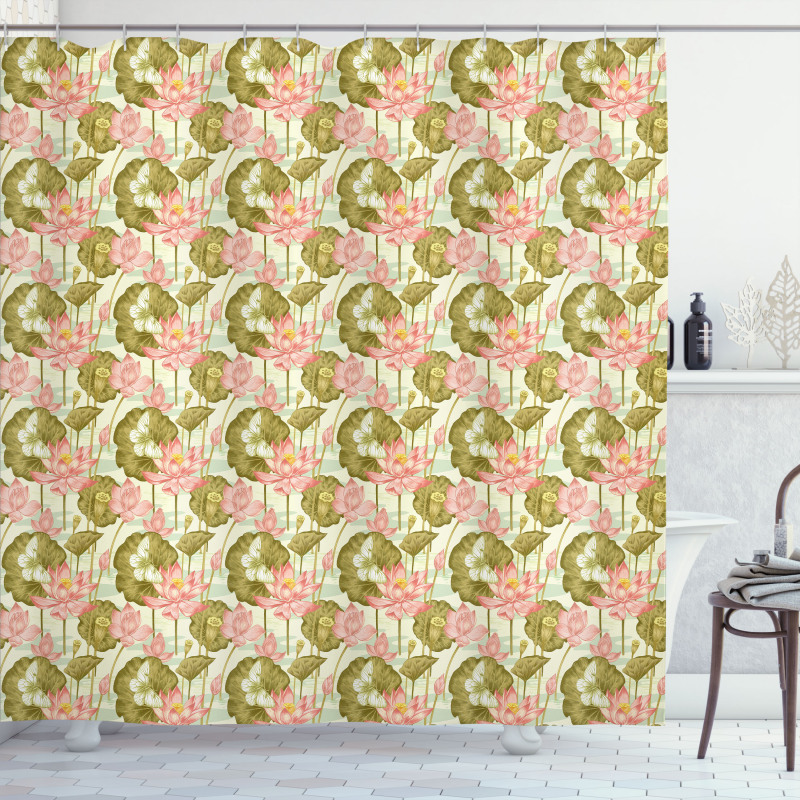 Exotic Foliage Butterfly Shower Curtain