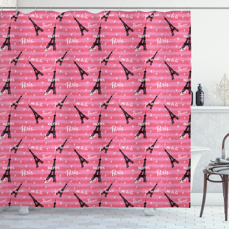 Valentines Day Inspired Shower Curtain