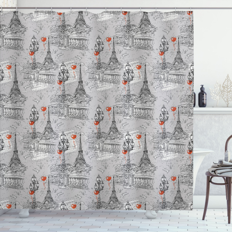 River Seine and Doves Shower Curtain