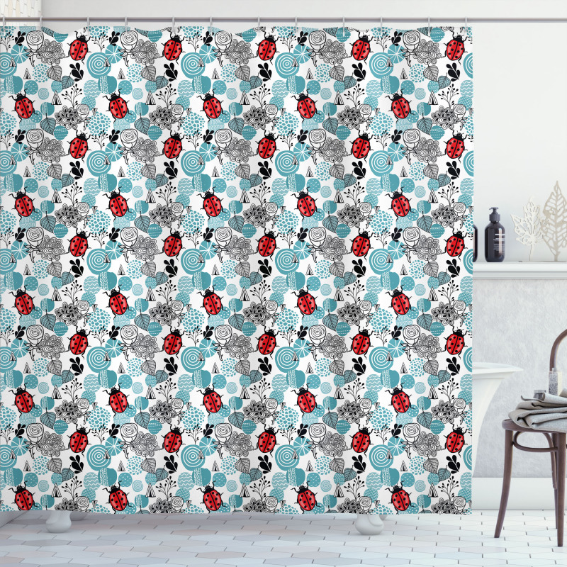 Romantic Roses Flowers Shower Curtain