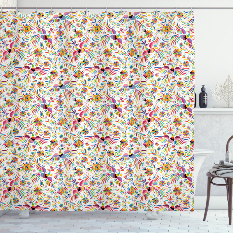 Colorful Nature Ethnic Shower Curtain