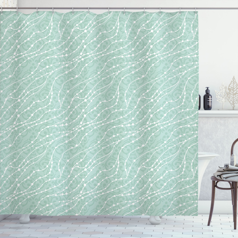 Abstract Nautical Motifs Shower Curtain