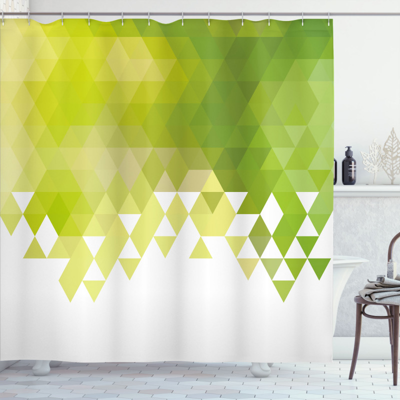 Triangular Abstract Pattern Shower Curtain