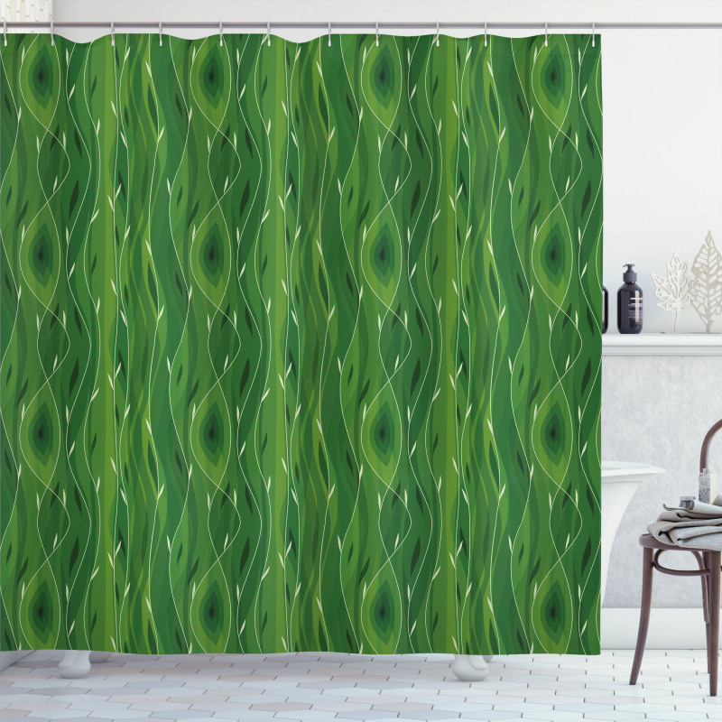 Retro Spring Abstract Shower Curtain