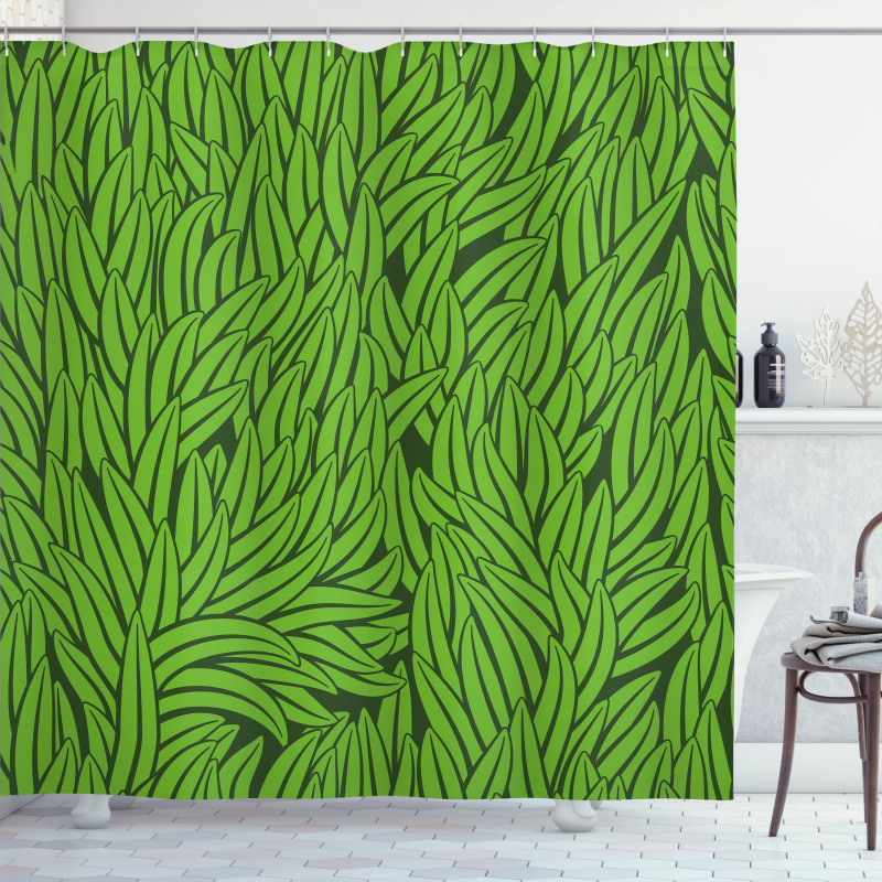 Grass Growth Abstract Shower Curtain