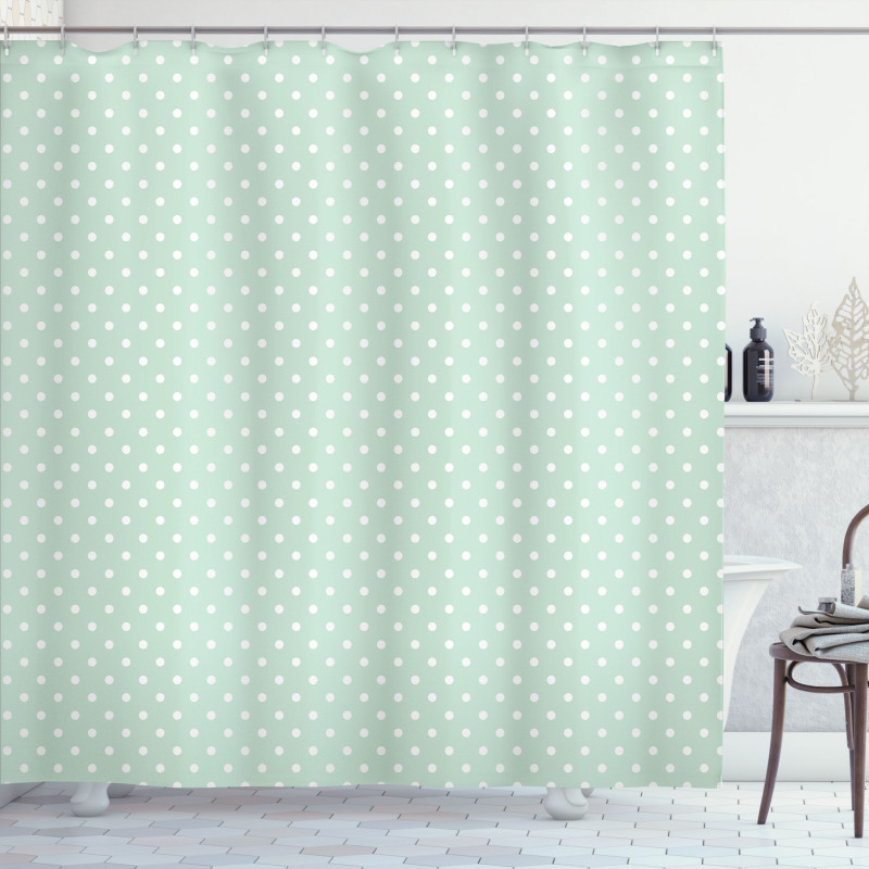 Retro Little Polka Dots Shower Curtain