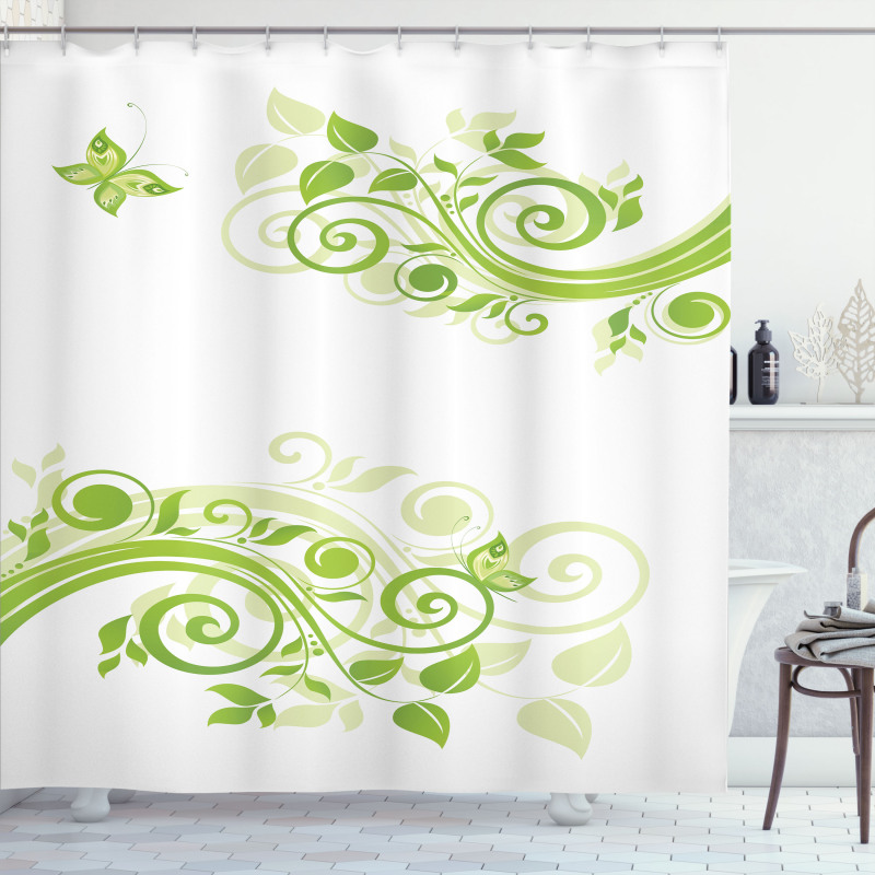 Floral Design Shower Curtain