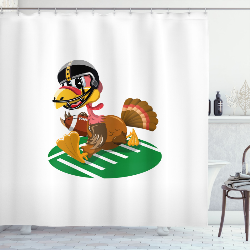 American Football Bird Shower Curtain