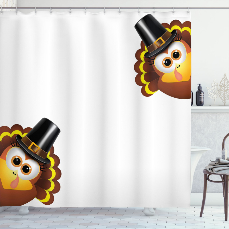 Funny Poultry Animal Shower Curtain