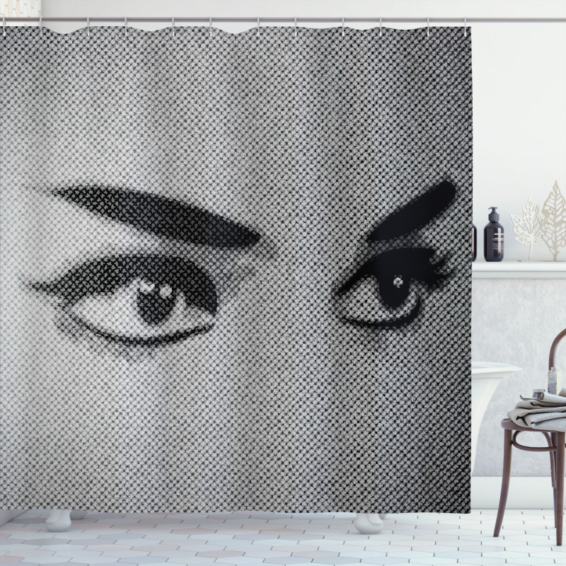 Dramatic Woman Look Shower Curtain