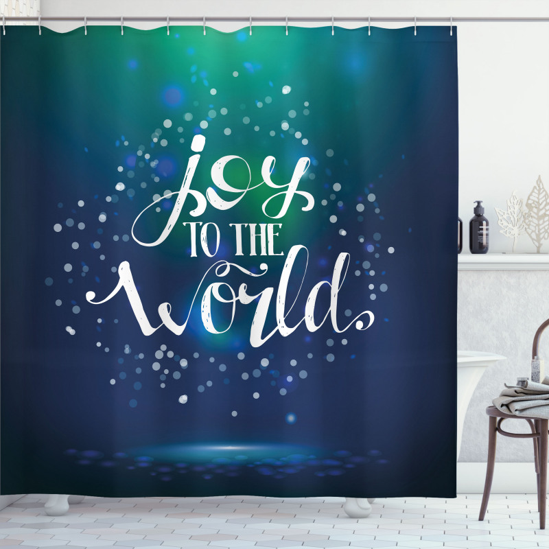 Calligraphy Joy to World Shower Curtain